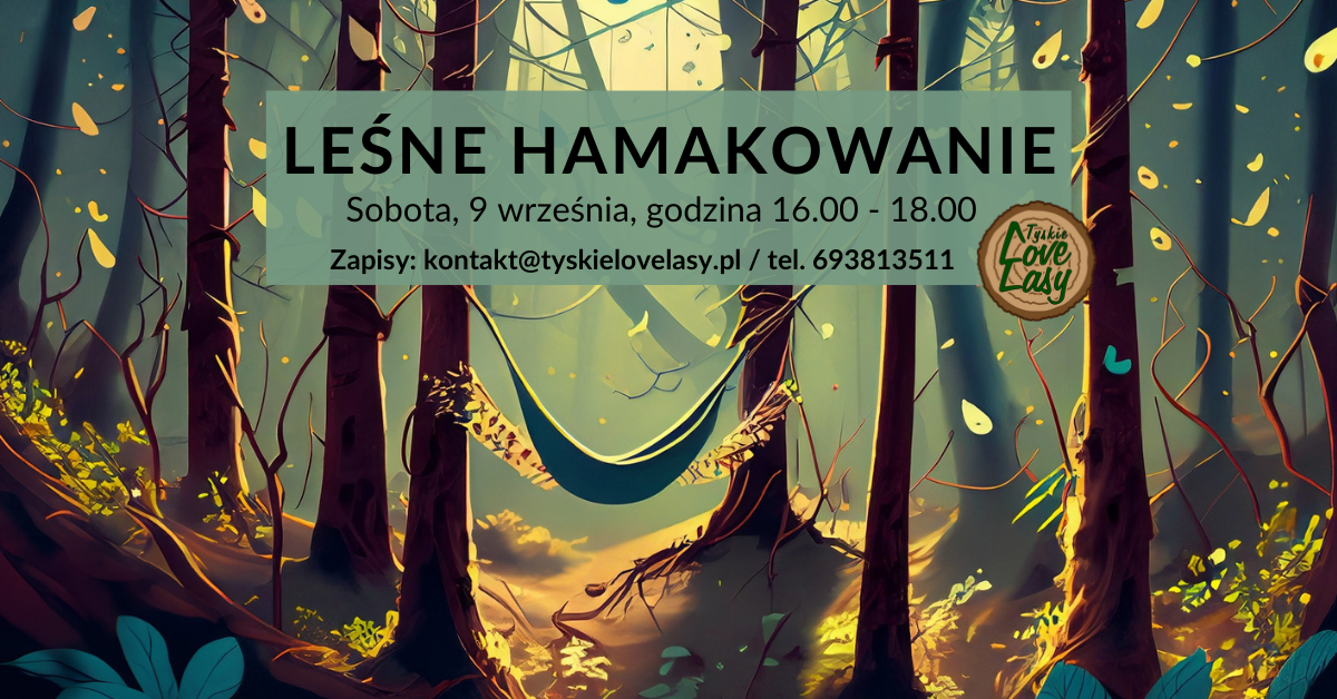 Leśne hamakowanie – zanurz się w leśnym spokoju. Sobota, 9 września 2023, godz. 16.00 – 18.00